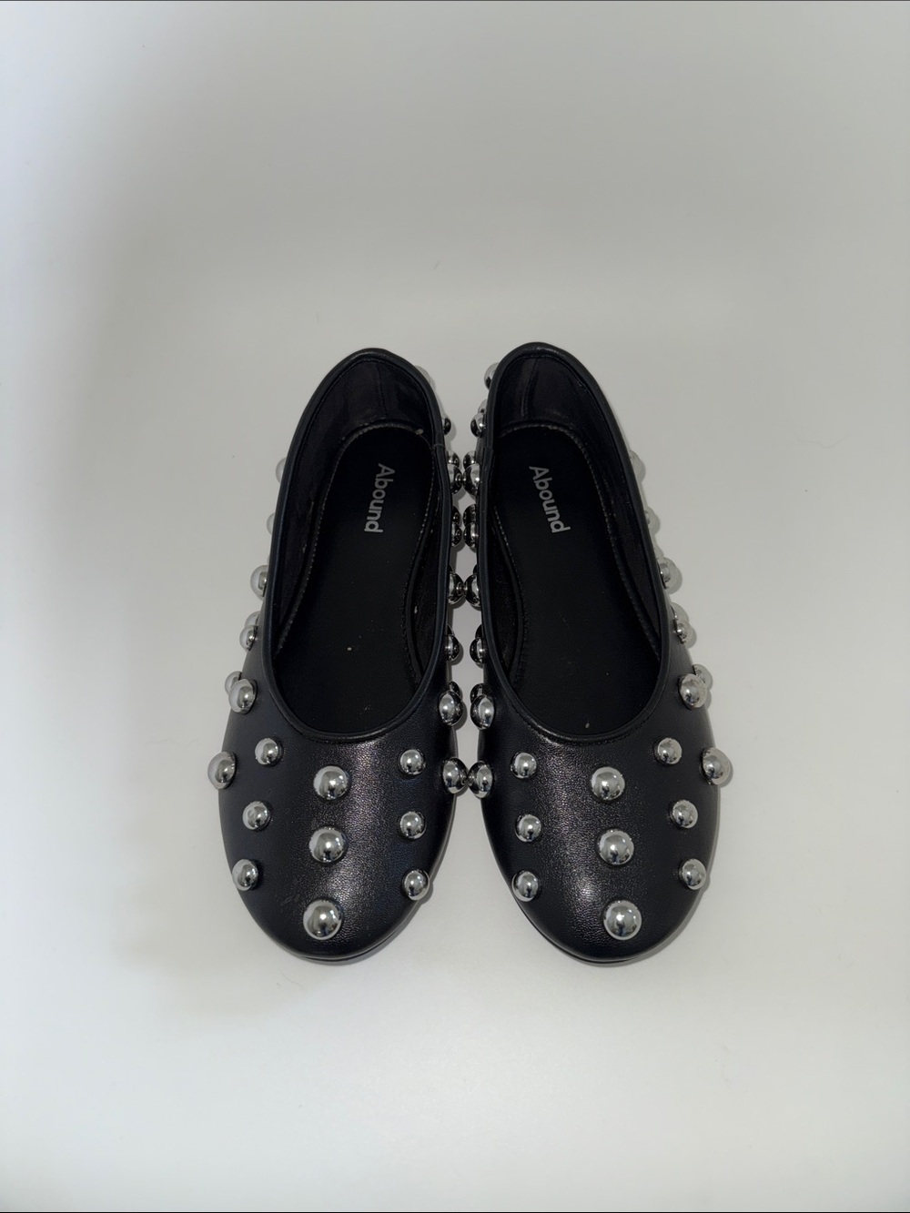 Abound Black Ballet Flats with Silver Stud Accents